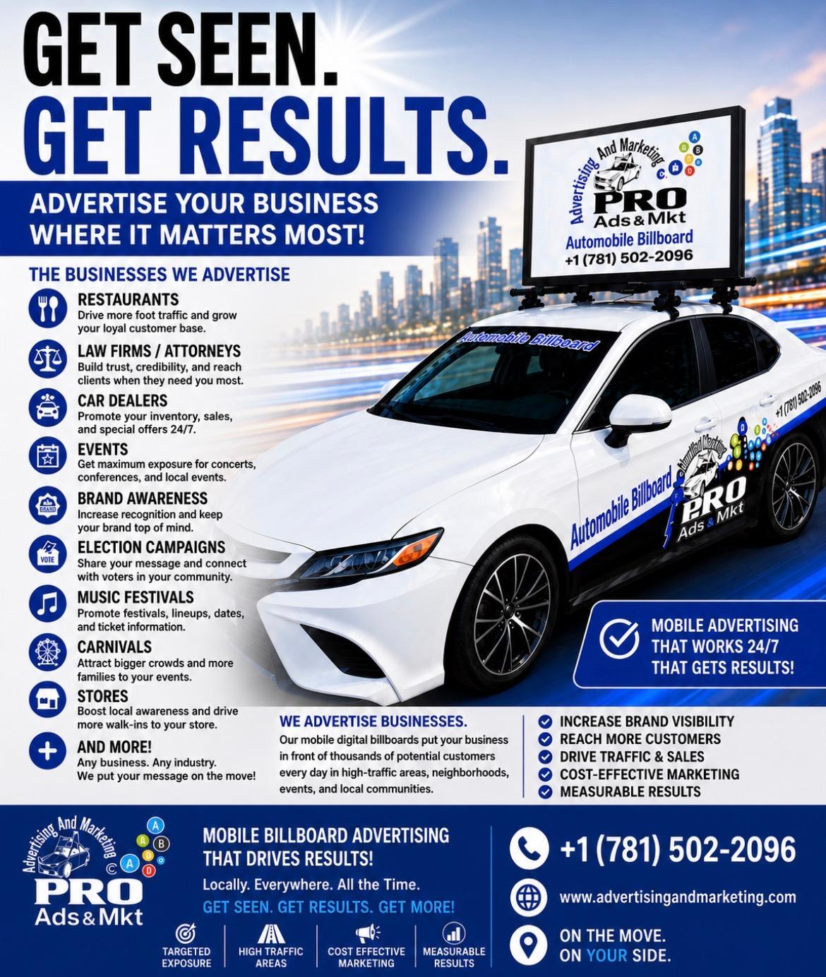 Mobile billboard advertising - Get Seen Get Results